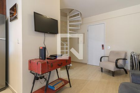 Sala de apartamento à venda com 1 quarto, 58m² em Moema, São Paulo