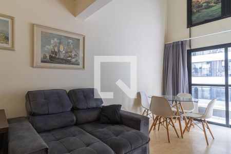 Sala de apartamento à venda com 1 quarto, 58m² em Moema, São Paulo