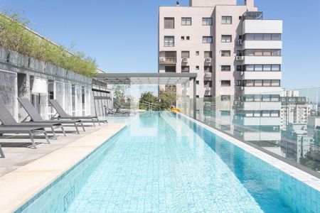 Área comum - Piscina de apartamento à venda com 1 quarto, 29m² em Auxiliadora, Porto Alegre