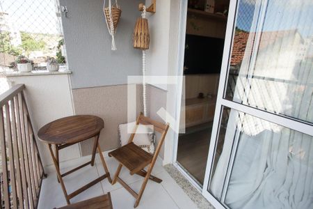 Varanda da Sala de apartamento para alugar com 3 quartos, 63m² em Pechincha, Rio de Janeiro