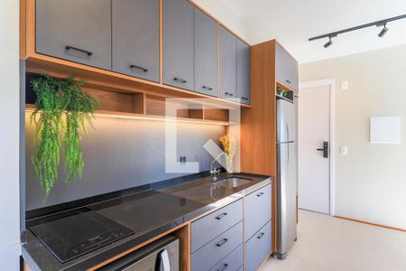 Cozinha de apartamento para alugar com 1 quarto, 39m² em Campo Belo, São Paulo