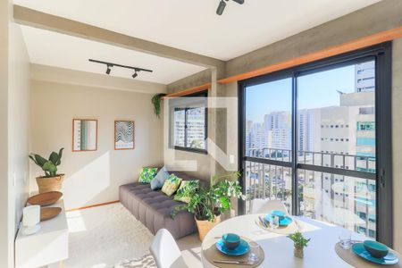 Sala de apartamento para alugar com 1 quarto, 39m² em Campo Belo, São Paulo