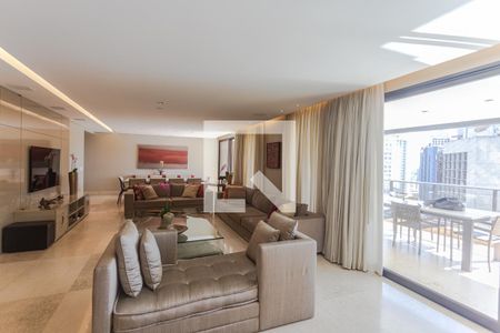 Sala de apartamento à venda com 4 quartos, 278m² em Funcionários, Belo Horizonte