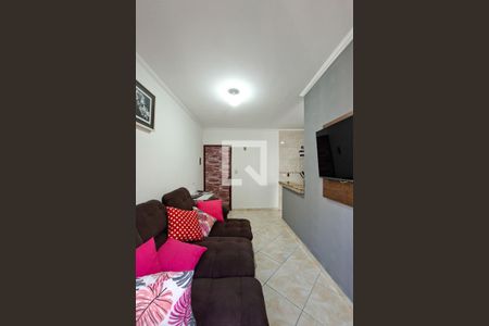 Sala de apartamento para alugar com 1 quarto, 40m² em Nova Mirim, Praia Grande