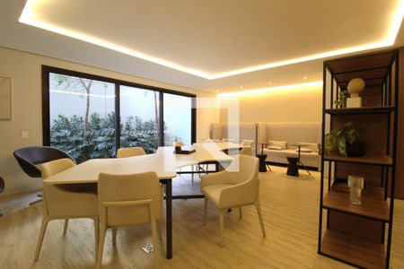 Área comum de kitnet/studio para alugar com 1 quarto, 20m² em Indianópolis, São Paulo