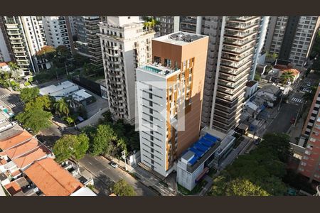 Fachada do Prédio de kitnet/studio para alugar com 1 quarto, 20m² em Indianópolis, São Paulo