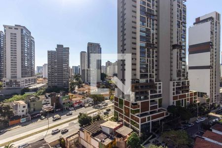 Sacada Vista  de apartamento para alugar com 1 quarto, 32m² em Brooklin, São Paulo