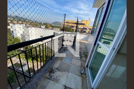 Varanda - Sala - Cobertura de apartamento à venda com 3 quartos, 154m² em Anil, Rio de Janeiro