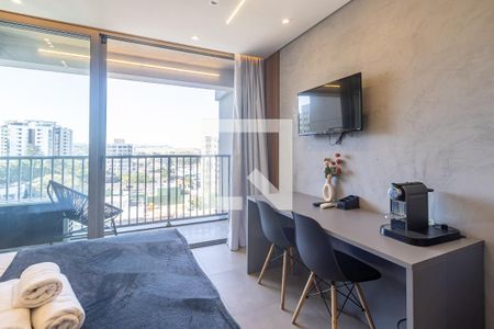 Varanda da Suíte 1 de kitnet/studio à venda com 1 quarto, 25m² em Indianópolis, São Paulo