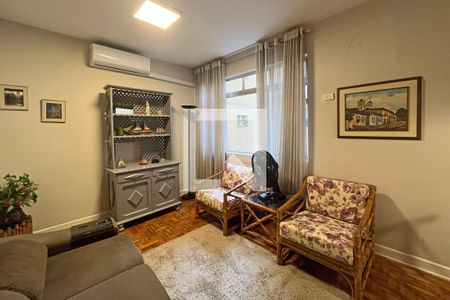 Sala de apartamento para alugar com 1 quarto, 66m² em Orquidario, Santos