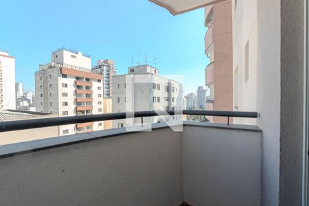 Sacada da Sala de apartamento à venda com 1 quarto, 77m² em Consolação, São Paulo