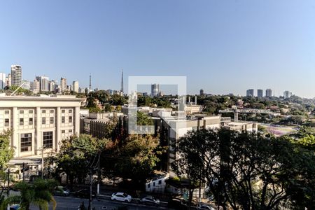 Vista Varanda da Sala de kitnet/studio à venda com 1 quarto, 39m² em Higienópolis, São Paulo
