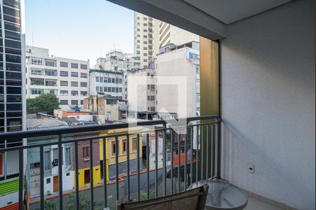 Varanda da Sala/Quarto de kitnet/studio à venda com 1 quarto, 28m² em Bela Vista, São Paulo