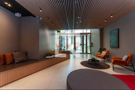 Área Comum - Recepção de kitnet/studio para alugar com 1 quarto, 28m² em Barra Funda, São Paulo