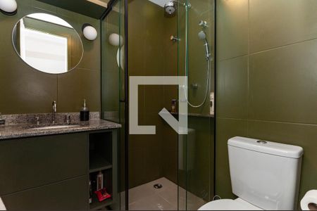 Banheiro de kitnet/studio para alugar com 1 quarto, 28m² em Barra Funda, São Paulo