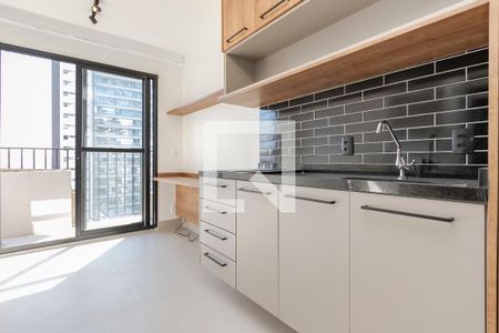 Sala/ Cozinha de apartamento à venda com 1 quarto, 27m² em Campo Belo, São Paulo