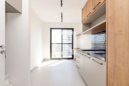 Sala/ Cozinha de apartamento à venda com 1 quarto, 27m² em Campo Belo, São Paulo