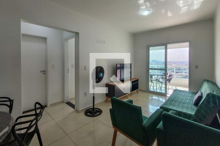 Sala de apartamento para alugar com 2 quartos, 77m² em Maracanã, Praia Grande