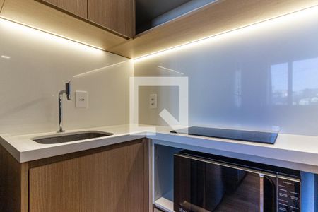 Cozinha de kitnet/studio para alugar com 1 quarto, 25m² em Santa Cecilia, São Paulo