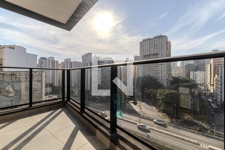Varanda de kitnet/studio para alugar com 1 quarto, 34m² em Santa Cecilia, São Paulo