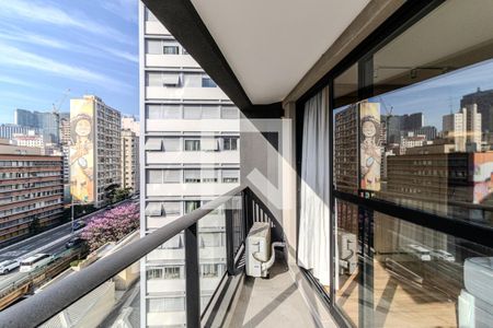 Varanda de kitnet/studio para alugar com 1 quarto, 34m² em Santa Cecilia, São Paulo