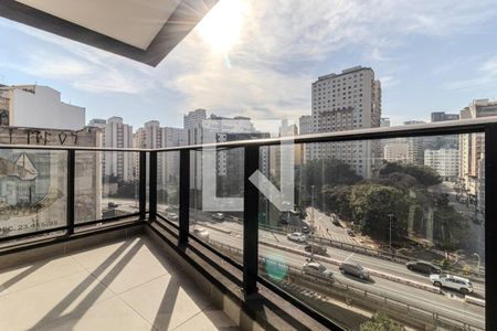 Varanda de kitnet/studio para alugar com 1 quarto, 34m² em Santa Cecilia, São Paulo