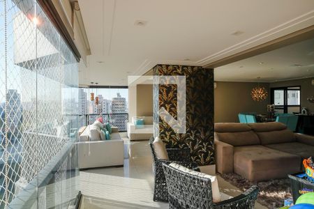 Varanda da sala de apartamento à venda com 3 quartos, 200m² em Vila Caminho do Mar, São Bernardo do Campo