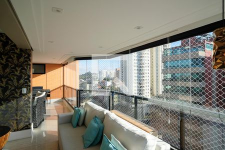 Varanda da sala de apartamento à venda com 3 quartos, 200m² em Vila Caminho do Mar, São Bernardo do Campo