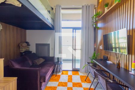 Sala - Quarto de apartamento à venda com 1 quarto, 25m² em Jardim das Acacias, São Paulo