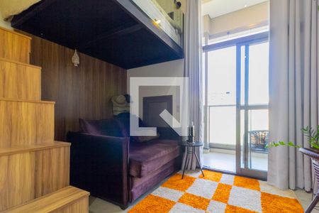 Sala - Quarto de apartamento à venda com 1 quarto, 25m² em Jardim das Acacias, São Paulo