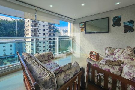 Varanda da Sala de apartamento para alugar com 4 quartos, 134m² em Vila Luis Antonio, Guarujá