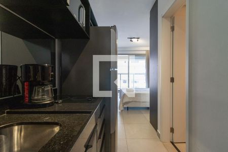 Cozinha de kitnet/studio à venda com 1 quarto, 24m² em Pompeia, São Paulo