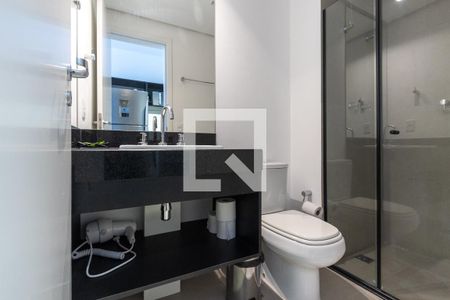 Banheiro de kitnet/studio à venda com 1 quarto, 24m² em Pompeia, São Paulo