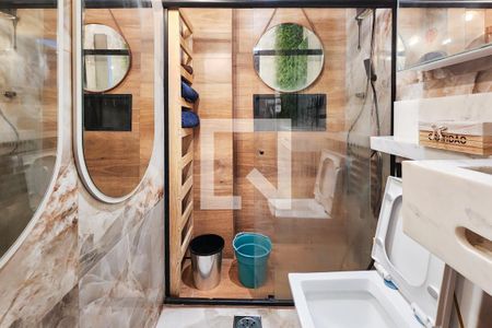 Banheiro de kitnet/studio para alugar com 1 quarto, 35m² em Centro, Rio de Janeiro