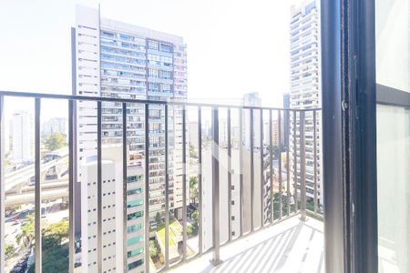Varanda da Sala de apartamento à venda com 1 quarto, 26m² em Campo Belo, São Paulo