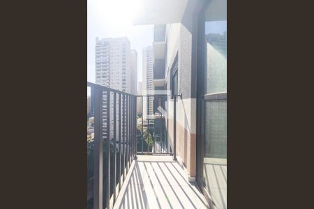 Varanda da Sala de apartamento à venda com 1 quarto, 26m² em Campo Belo, São Paulo