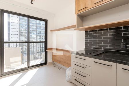 Sala/ Cozinha de apartamento à venda com 1 quarto, 30m² em Campo Belo, São Paulo
