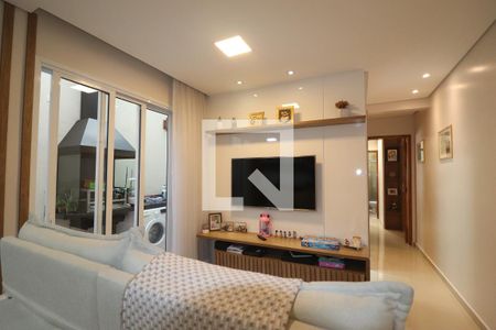 Sala de apartamento à venda com 2 quartos, 68m² em Vila Valparaíso, Santo André