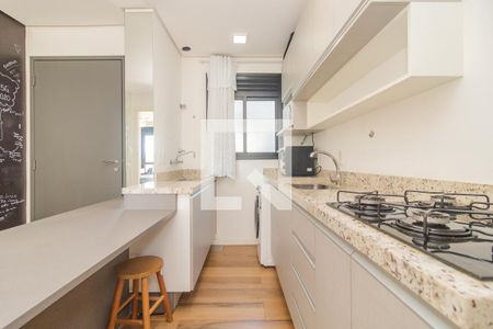 Cozinha de apartamento à venda com 1 quarto, 36m² em Menino Deus, Porto Alegre