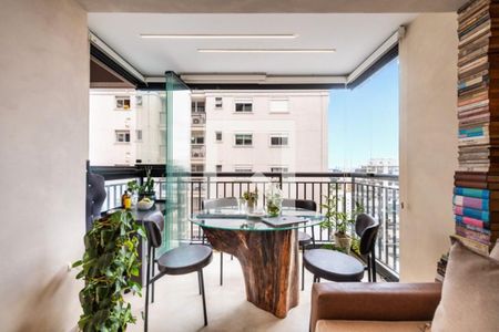 Varanda da Sala de apartamento à venda com 1 quarto, 34m² em Vila Clementino, São Paulo