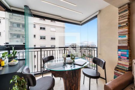 Varanda da Sala de apartamento à venda com 1 quarto, 34m² em Vila Clementino, São Paulo