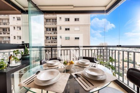 Varanda da Sala de apartamento à venda com 1 quarto, 34m² em Vila Clementino, São Paulo