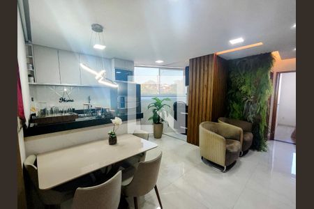 Sala/Cozinha de apartamento à venda com 2 quartos, 60m² em Parque Xangri-lá, Contagem