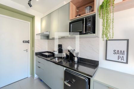 Cozinha de kitnet/studio à venda com 1 quarto, 19m² em Bela Vista, São Paulo