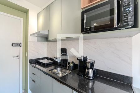 Cozinha de kitnet/studio à venda com 1 quarto, 19m² em Bela Vista, São Paulo