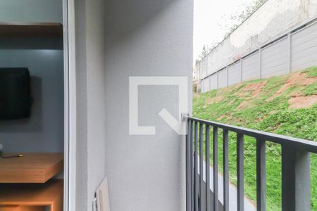 Varanda da Sala/Cozinha de apartamento à venda com 1 quarto, 27m² em Vila Butantã, São Paulo