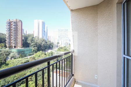Varanda da Sala de apartamento para alugar com 2 quartos, 54m² em Vila Andrade, São Paulo