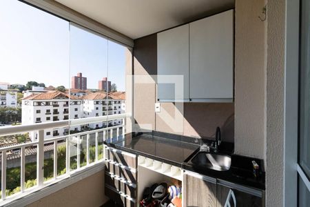 Varanda da Sala de apartamento à venda com 2 quartos, 56m² em Vila Caraguata, São Paulo
