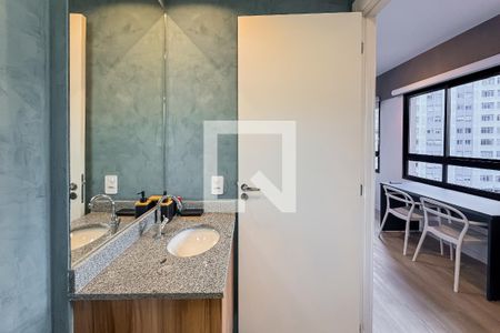 Banheiro de kitnet/studio para alugar com 1 quarto, 24m² em Vila Mariana, São Paulo