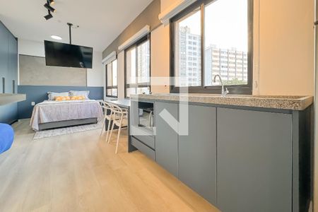 Cozinha de kitnet/studio para alugar com 1 quarto, 24m² em Vila Mariana, São Paulo